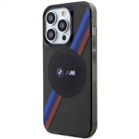 Etui BMW BMHMP14LHDTK iPhone 14 Pro 6.1 szary/gri Tricolor Stripes MagSafe"