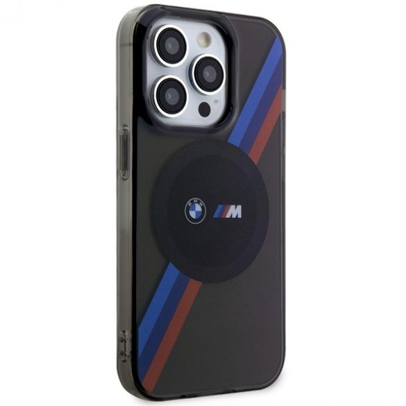 Etui BMW BMHMP14LHDTK iPhone 14 Pro 6.1 szary/gri Tricolor Stripes MagSafe"