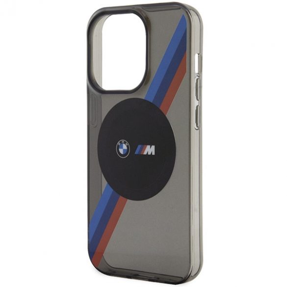 Etui BMW BMHMP14LHDTK iPhone 14 Pro 6.1 szary/gri Tricolor Stripes MagSafe"