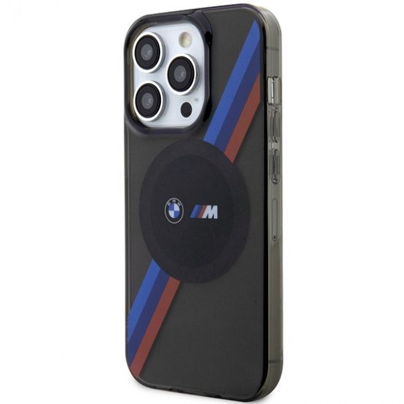 Etui BMW BMHMP14XHDTK iPhone 14 Pro Max 6,7 szary/gri carcasă rigidă Tricolor Stripes MagSafe"