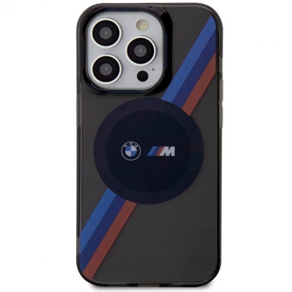 Etui BMW BMHMP14XHDTK iPhone 14 Pro Max 6,7 szary/gri carcasă rigidă Tricolor Stripes MagSafe"