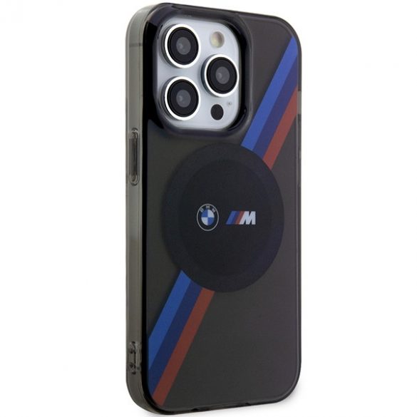 Etui BMW BMHMP14XHDTK iPhone 14 Pro Max 6,7 szary/gri carcasă rigidă Tricolor Stripes MagSafe"