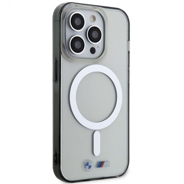 Etui BMW BMHMP14LHCRS iPhone 14 Pro 6.1 husă rigidă transparentă Silver Ring MagSafe"