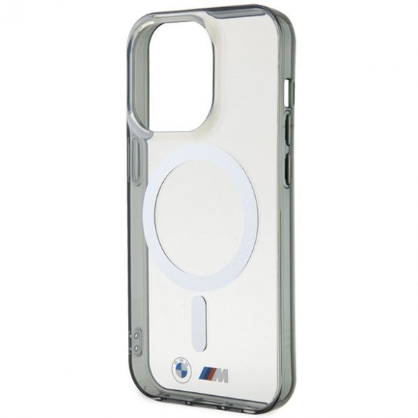 Etui BMW BMHMP14LHCRS iPhone 14 Pro 6.1 husă rigidă transparentă Silver Ring MagSafe"