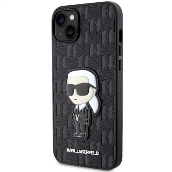 Karl Lagerfeld KLHCP14MSAKHPKK iPhone 14 Plus / 15 Plus 6.7" negru / negru Saffiano Monogram Ikonik