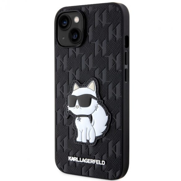 Karl Lagerfeld KLHCP14SSAKHPCK iPhone 14 / 15 / 13 6.1" czarny/negru Saffiano Monogram Choupette