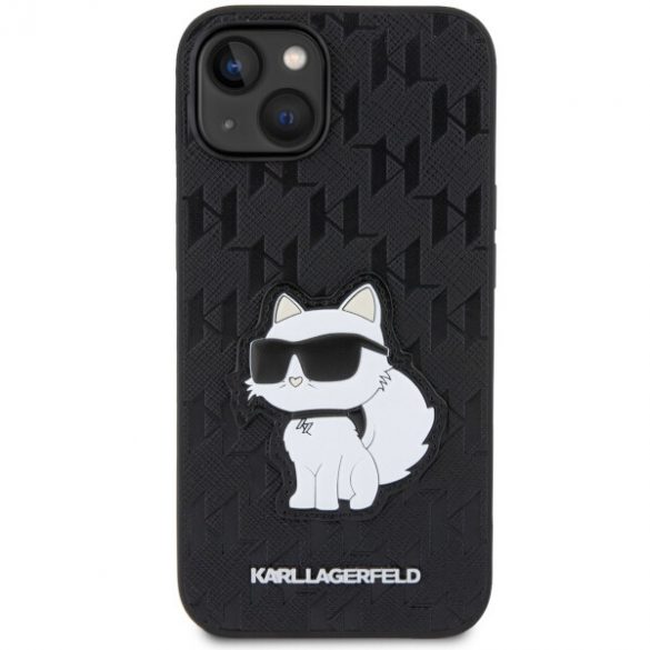 Karl Lagerfeld KLHCP14SSAKHPCK iPhone 14 / 15 / 13 6.1" czarny/negru Saffiano Monogram Choupette