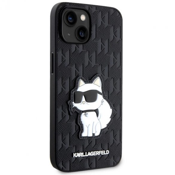 Karl Lagerfeld KLHCP14SSAKHPCK iPhone 14 / 15 / 13 6.1" czarny/negru Saffiano Monogram Choupette