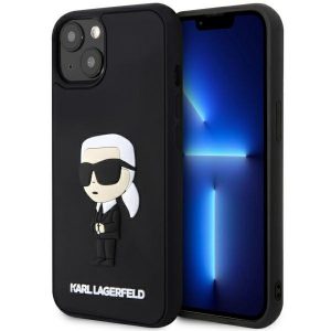 Karl Lagerfeld KLHCP14M3DRKINK Carcasă rigidă pentru iPhone 14 Plus / 15 Plus 6,7" czarny/negru Cauciuc Ikonik 3D