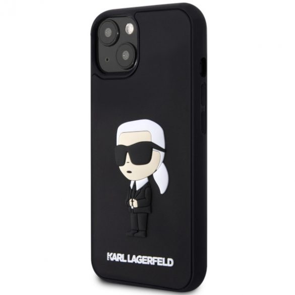 Karl Lagerfeld KLHCP14M3DRKINK Carcasă rigidă pentru iPhone 14 Plus / 15 Plus 6,7" czarny/negru Cauciuc Ikonik 3D