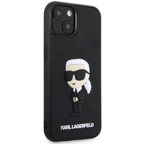 Karl Lagerfeld KLHCP14M3DRKINK Carcasă rigidă pentru iPhone 14 Plus / 15 Plus 6,7" czarny/negru Cauciuc Ikonik 3D