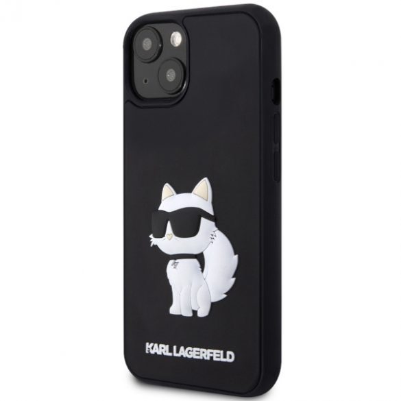 Karl Lagerfeld KLHCP14S3DRKHNK iPhone 14 / 15 / 13 6.1" negru / negru hard Husă cauciuc Choupette 3D