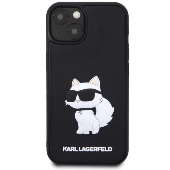 Karl Lagerfeld KLHCP14S3DRKHNK iPhone 14 / 15 / 13 6.1" negru / negru hard Husă cauciuc Choupette 3D