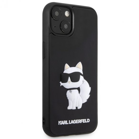 Karl Lagerfeld KLHCP14S3DRKHNK iPhone 14 / 15 / 13 6.1" negru / negru hard Husă cauciuc Choupette 3D