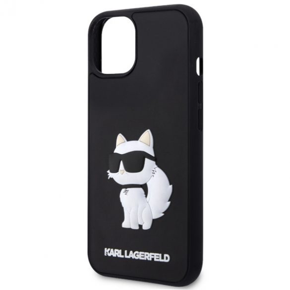 Karl Lagerfeld KLHCP14S3DRKHNK iPhone 14 / 15 / 13 6.1" negru / negru hard Husă cauciuc Choupette 3D