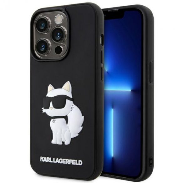 Karl Lagerfeld KLHCP14X3DRKHNK iPhone 14 Pro Max 6.7 carcasă rigidă/neagră Rubber Choupette 3D"