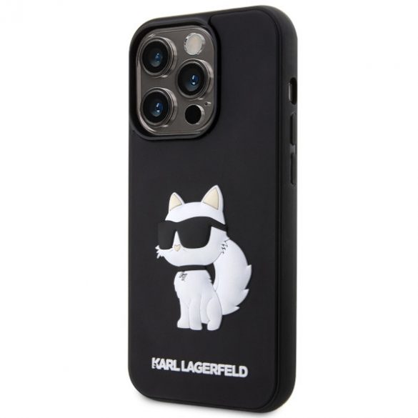 Karl Lagerfeld KLHCP14X3DRKHNK iPhone 14 Pro Max 6.7 carcasă rigidă/neagră Rubber Choupette 3D"