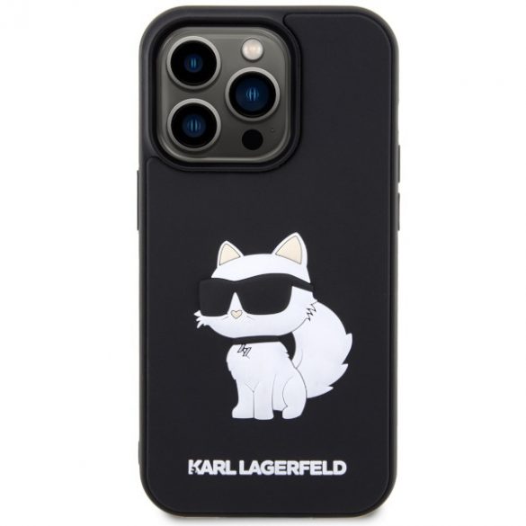 Karl Lagerfeld KLHCP14X3DRKHNK iPhone 14 Pro Max 6.7 carcasă rigidă/neagră Rubber Choupette 3D"