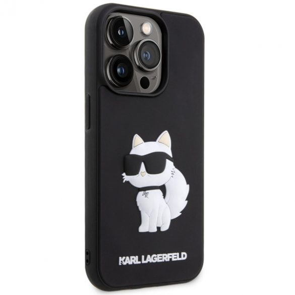 Karl Lagerfeld KLHCP14X3DRKHNK iPhone 14 Pro Max 6.7 carcasă rigidă/neagră Rubber Choupette 3D"