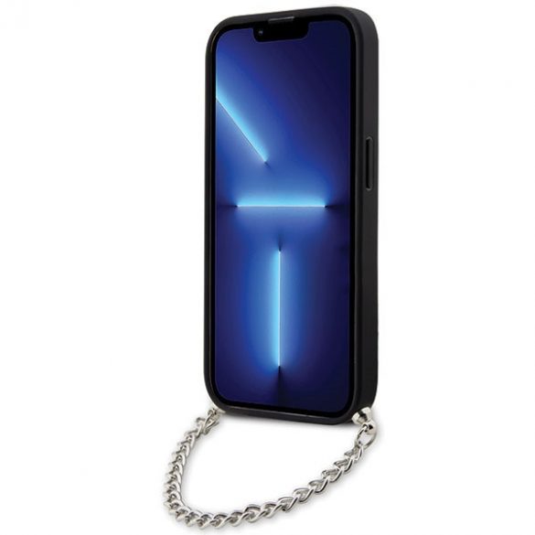 Karl Lagerfeld KLHCP14LSACKLHPK iPhone 14 Pro 6.1 carcasă rigidă/neagră Saffiano Monogram Chain"