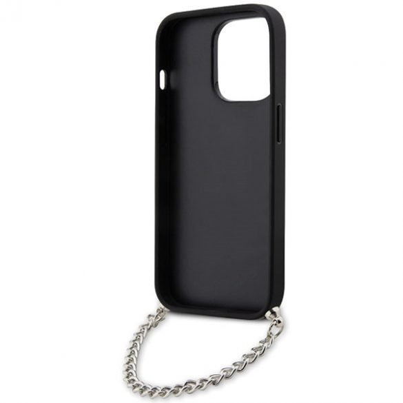 Karl Lagerfeld KLHCP14LSACKLHPG iPhone 14 Pro 6.1 srebrny/argintiu Hardcase Saffiano Monogram Chain"