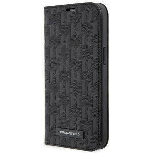 Karl Lagerfeld KLBKP14SSAKLHPK iPhone 14 / 15 / 13 6.1" bibliotecă czarny/negru Saffiano Monogram