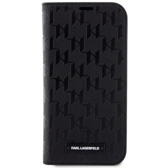 Karl Lagerfeld KLBKP14LSAKLHPK iPhone 14 Pro 6.1 bibliotecă czarny/negru Saffiano Monogram"