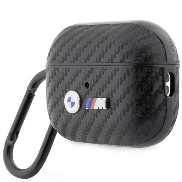 Husa BMW BMAP2WMPUCA2 AirPods Pro 2 gen czarny/negru Carbon Double Metal Logo