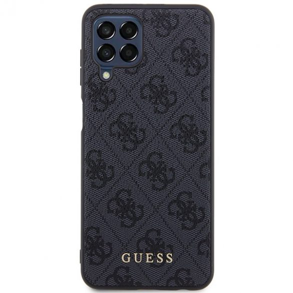 Guess GUHCSM33G4GFGR M33 5G M336 gri/gri hard Husă 4G Metal Gold Logo