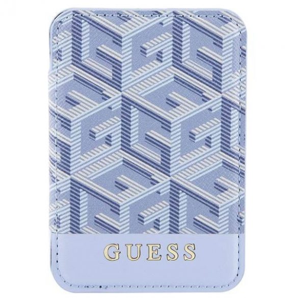 Slot pentru card Guess Wallet GUWMSHGCFSEB MagSafe GCube dungi niebieski/albastru