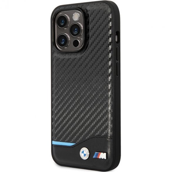 Etui BMW BMHCP13L22NBCK iPhone 13 Pro / 13 6.1 czarny/negru hardcase Leather Carbon"