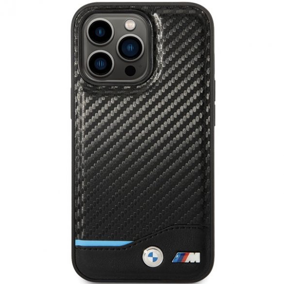 Etui BMW BMHCP13L22NBCK iPhone 13 Pro / 13 6.1 czarny/negru hardcase Leather Carbon"