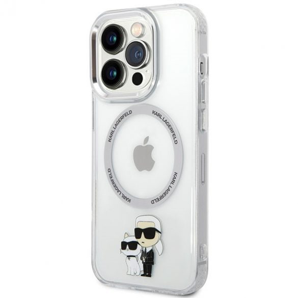 Karl Lagerfeld KLHMP13LHNKCIT iPhone 13 Pro 6,1 hard Husă transparent Iconic Karl&Choupette Magsafe"