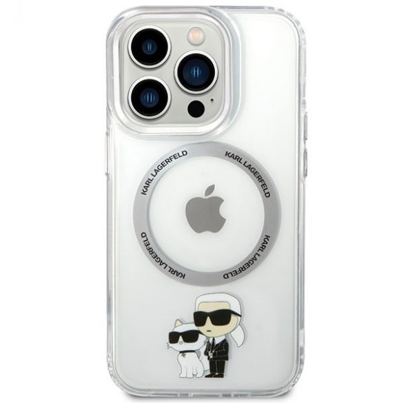 Karl Lagerfeld KLHMP13LHNKCIT iPhone 13 Pro 6,1 hard Husă transparent Iconic Karl&Choupette Magsafe"