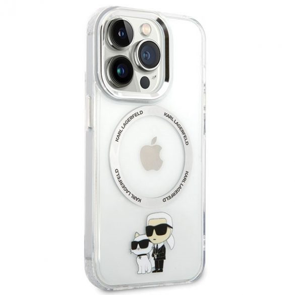 Karl Lagerfeld KLHMP13LHNKCIT iPhone 13 Pro 6,1 hard Husă transparent Iconic Karl&Choupette Magsafe"