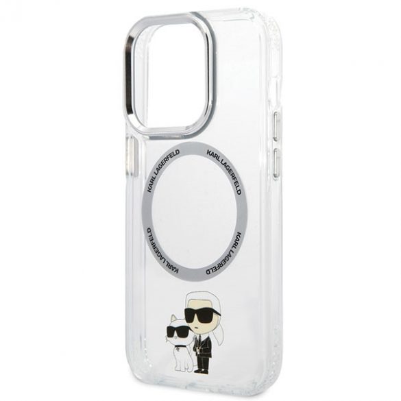 Karl Lagerfeld KLHMP13LHNKCIT iPhone 13 Pro 6,1 hard Husă transparent Iconic Karl&Choupette Magsafe"