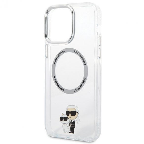 Karl Lagerfeld KKLHMP13XHNKCIT iPhone 13 Pro Max 6,7 hard Husă transparent Iconic Karl&Choupette Magsafe"