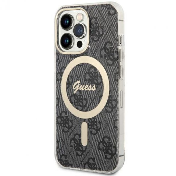 Guess GUHMP13LH4STK iPhone 13 Pro / 13 6.1 carcasă rigidă neagră 4G MagSafe"