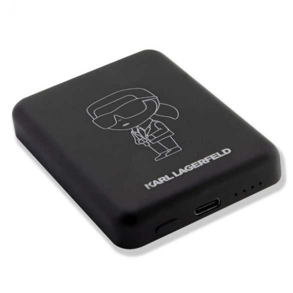 Karl Lagerfeld Powerbank indukcyjny KLPBMKIOTTGK 5W 3000mAh negru/negru Ikonik MagSafe