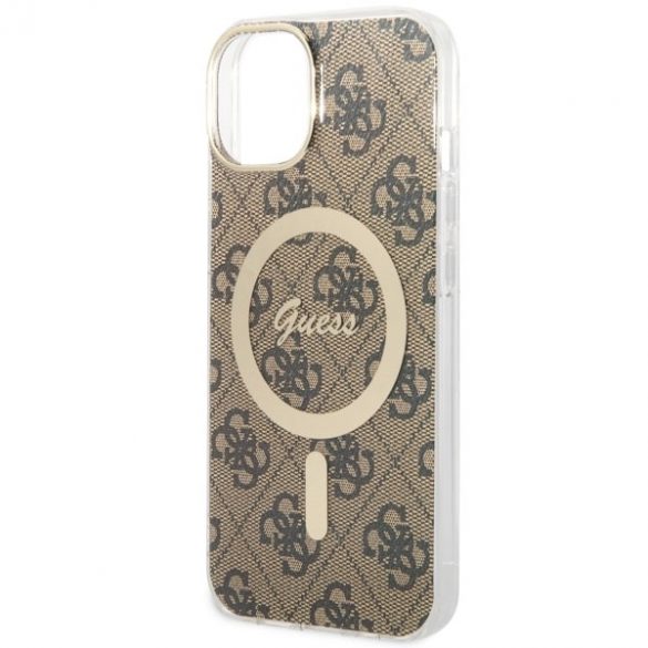 Guess GUHMP14MH4STW iPhone 14 Plus / 15 Plus 6,7" husă rigidă maro/brązowy 4G MagSafe