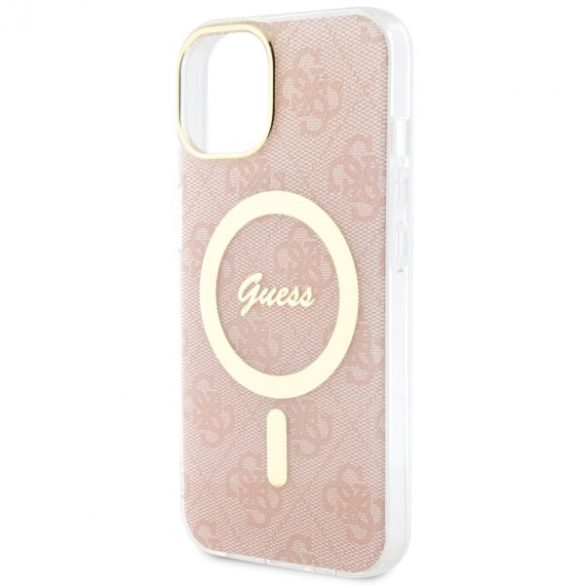 Guess GUHMP14MH4STP iPhone 14 Plus / 15 Plus 6,7" rożowy/roz hardcase 4G MagSafe