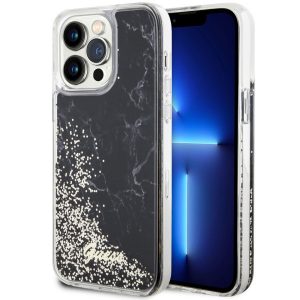 Guess GUHCP14XLCSGSGK iPhone 14 Pro Max 6.7 carcasă rigidă/neagră Liquid Glitter Marble"