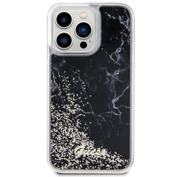 Guess GUHCP14XLCSGSGK iPhone 14 Pro Max 6.7 carcasă rigidă/neagră Liquid Glitter Marble"