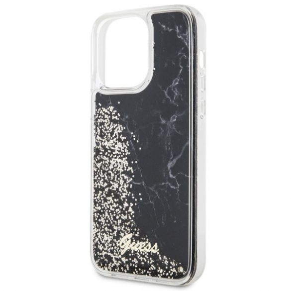 Guess GUHCP14XLCSGSGK iPhone 14 Pro Max 6.7 carcasă rigidă/neagră Liquid Glitter Marble"