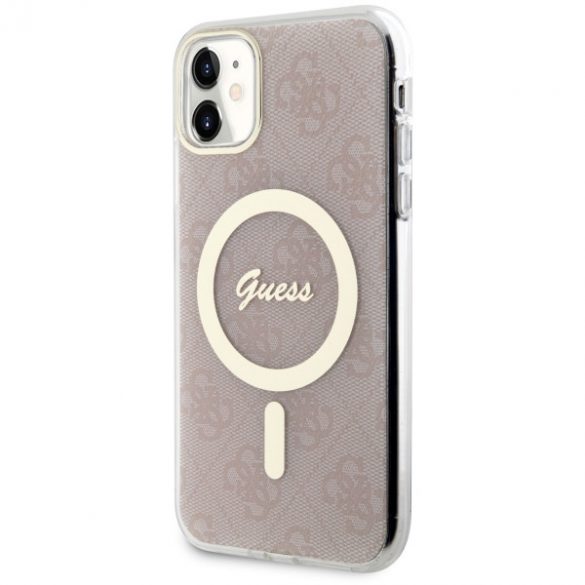 Guess GUHMN61H4STP iPhone 11 6.1 rożowy/roz hardcase 4G MagSafe"