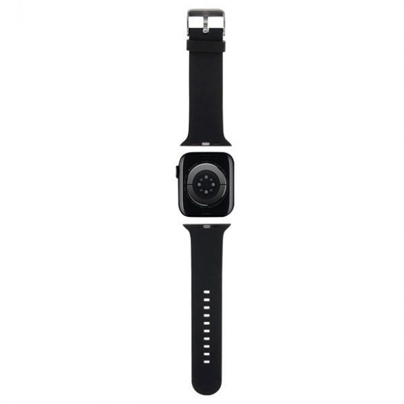 Karl Lagerfeld Pasek KLAWLSLKNK Apple Watch 42/44/45/49mm curea neagră/czarny Cauciuc 3D Karl Head