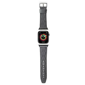 Karl Lagerfeld curea KLAWLSAKLHPG Apple Watch 42/44/45/49mm srebrny/curea argintie Saffiano Monogram