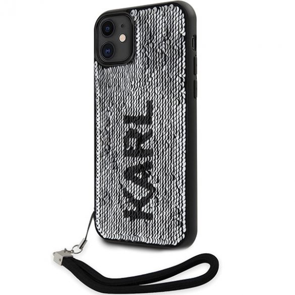 Karl Lagerfeld KLHCN61PSQRKS iPhone 11 / Xr 6,1 srebrny/argintiu Hardcase Paiete Cordon"