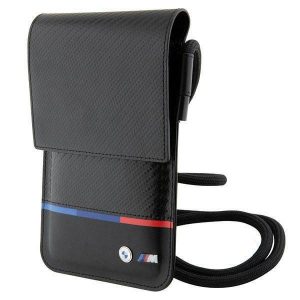 Geantă  BMW BMOWBPUCARTCBK Geantă portofel negru/negru Carbon Tricolor Line