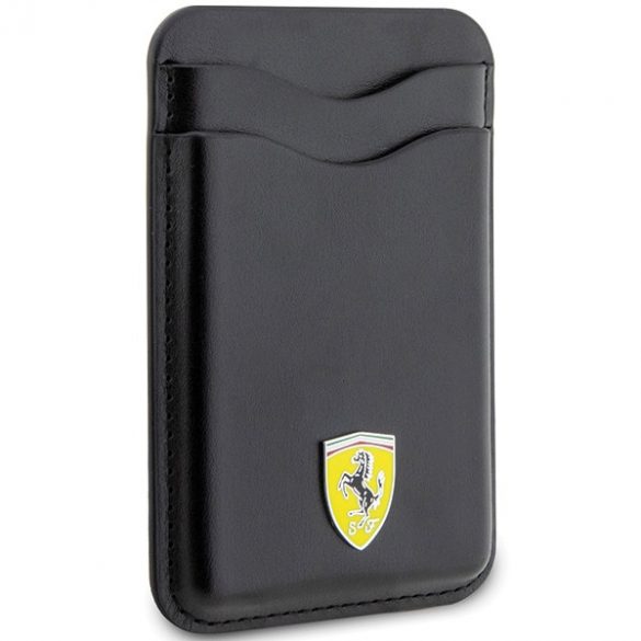 Portofel Ferrari Slot pentru card FEWCMRSIK czarny/negru MagSafe Leather 2023 Collection